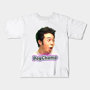 PogChamp Twitch emote redesigned HD with lettering art Kids T-Shirt